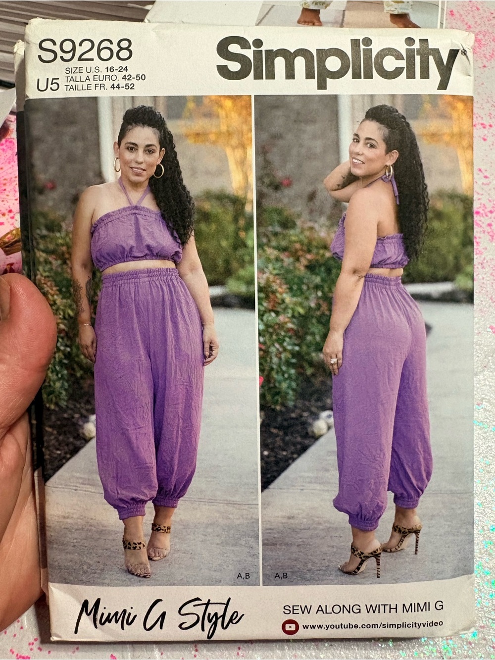 BN UNCUT SIMPLICITY 9268 U5 PLUS SIZE SEWING PATTERNS CROP TOP GATHERED PANTS